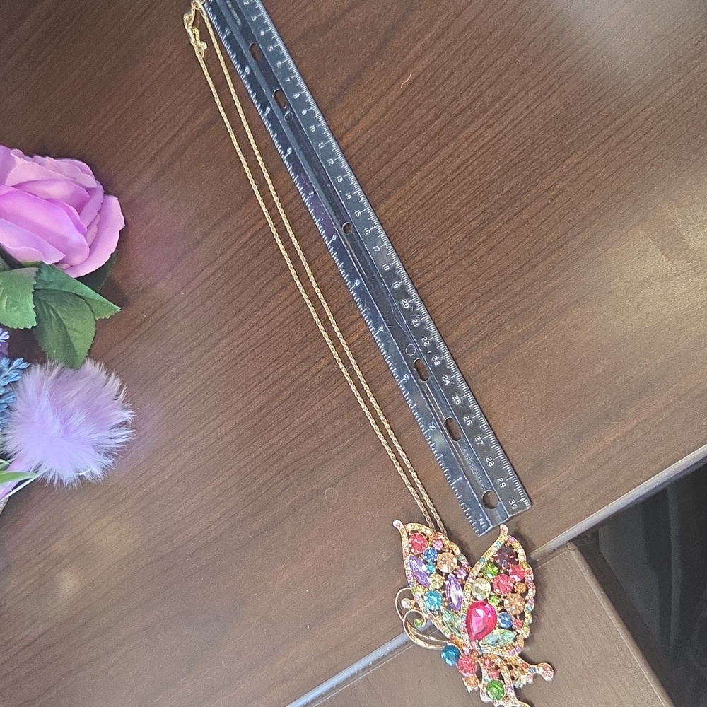 Lovisa Colorful Butterfly Necklace With Matching Earrings - Picture 5 of 5